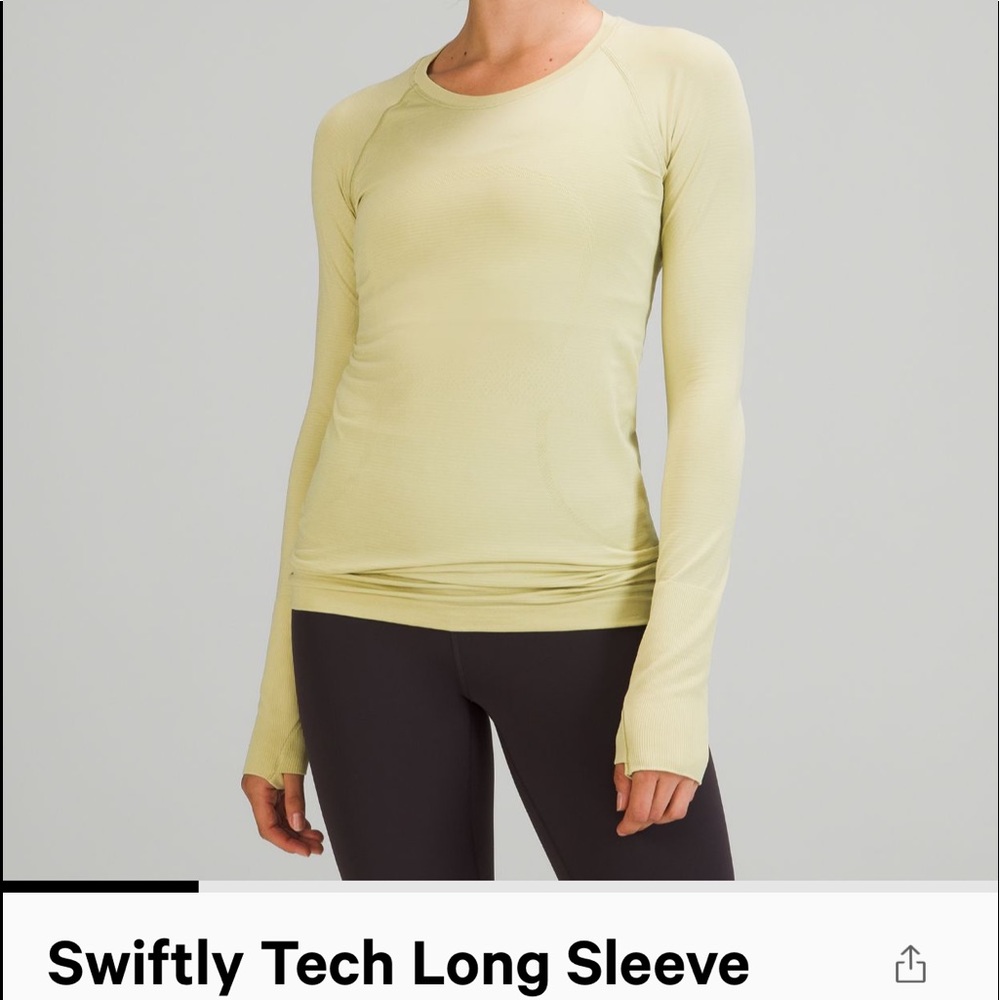 NWT LULULEMON Swiftly Tech Long Sleeve 2.0. Dew Green. Size 6